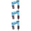 3St Stevige Verstelbare Ukulele Strap Katoen Met Leer Sky- 8