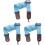 3St Stevige Verstelbare Ukulele Strap Katoen Met Leer Sky- 2