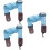 3St Stevige Verstelbare Ukulele Strap Katoen Met Leer Sky- 7