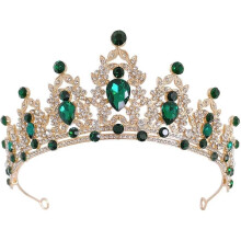 Wedding Tiara Crystal Bridal Crown Gold Adjustable Headband for Bride and Formal Occasions
