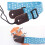 3St Stevige Verstelbare Ukulele Strap Katoen Met Leer Sky- 11