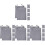 4Pcs Compact Grey Cable Organizer Storage Bag for Digital Accessories 4