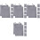 4Pcs Compact Grey Cable Organizer Storage Bag for Digital Accessories 5