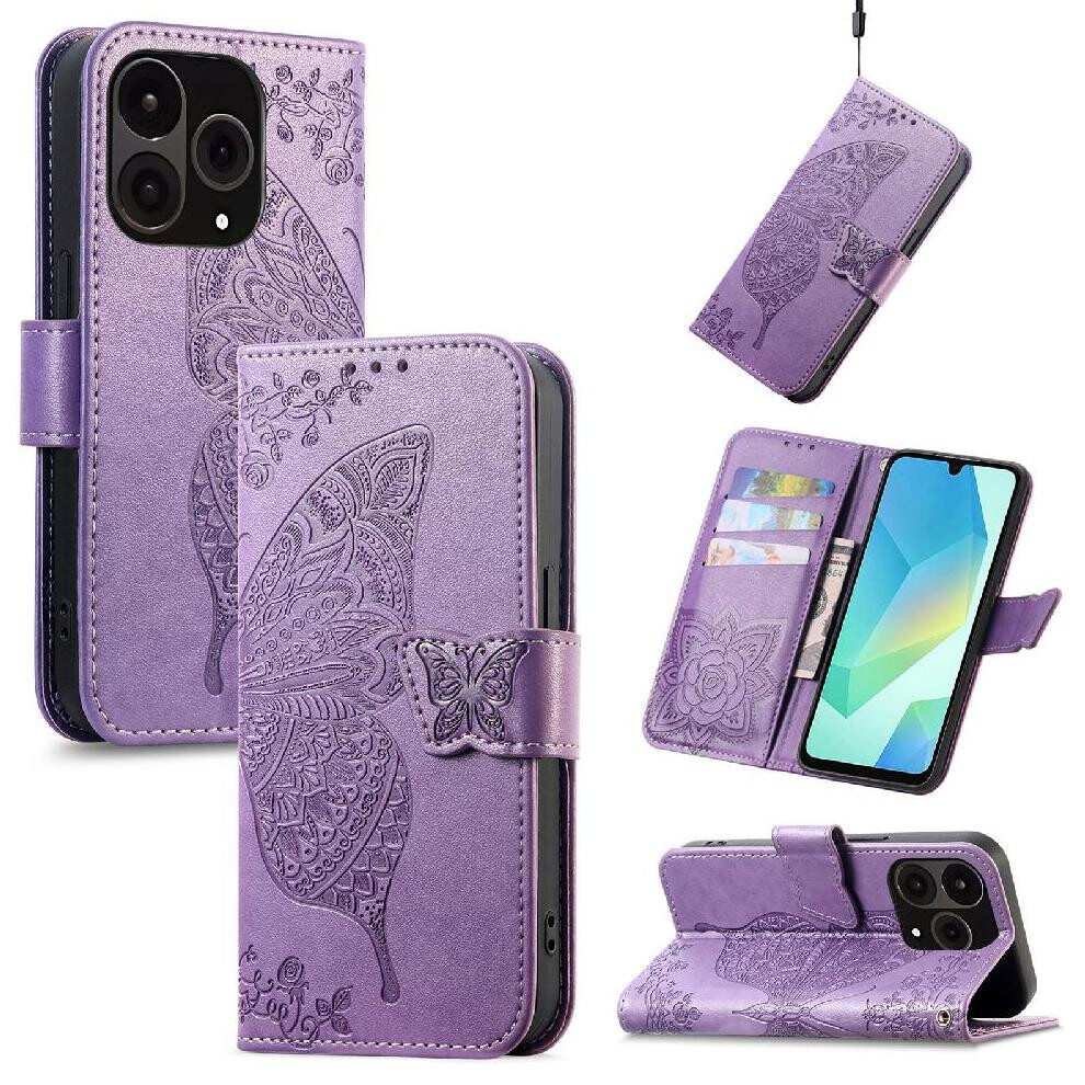 Photos - Case   For OnePlus 15 Wallet Multi-color Business Wing Butterfly(Light Violet)