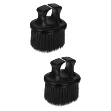 Barber Neck Duster Brush Set for Fast Hair Removal with Ergonomic Handle Black for Stylists