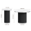 Modern Round Coffee Table & Side Table Set - Fluted Black Pedestal with White Marble-Effect Tabletop 4