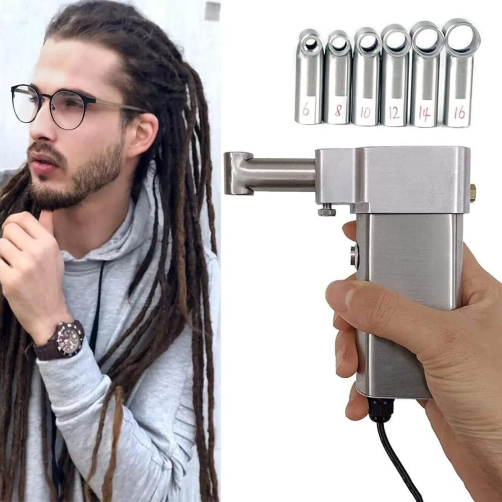 Unisex Dreadlocks Machine Electric Hair Braiding Tool With 6 Heads For Fast Loc Creation And Diy Locs