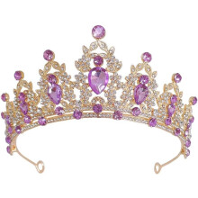Wedding Tiara for Women Crystal Bridal Crown Gold Headpiece Sparkling Adjustable Fit