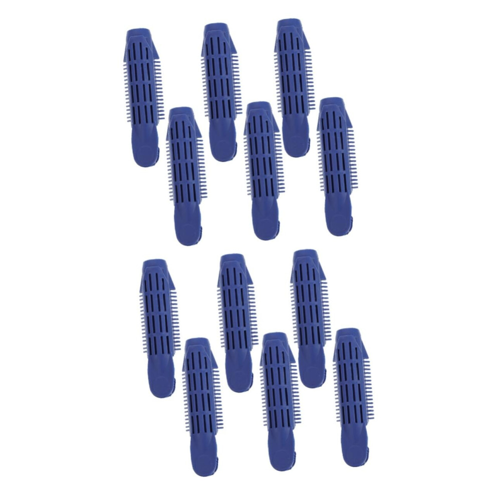 2 Sets Volumizing Hair Rollers No Heat Hair Curlers for Bangs Root Lift Styling Clips 12pcs