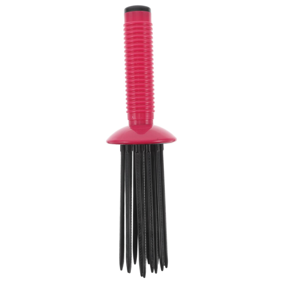 3in1 Hair Styling Comb with Volumizing Round Curling Brush for Quick Blow Dry and Easy Curls