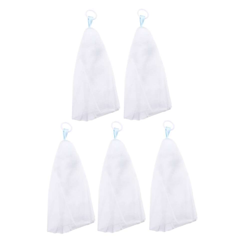 5pcs Foaming Net Soap Saver Bag for Gentle Facial Cleansing and Rich Lather Skin Care