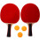 5Sets Leichtes Tischtennisset Holzracket Mit Polyestergriff 3