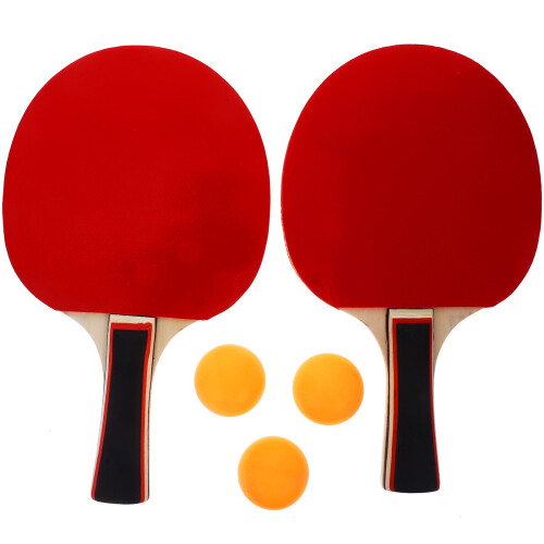 5Sets Leichtes Tischtennisset Holzracket Mit Polyestergriff 2