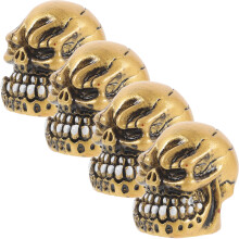 20Stk Goldene Metall-Look Resin Ventilkappen Für Autoreifen