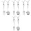 8Stk Kindergabel Set Mit Hasen Silber 5