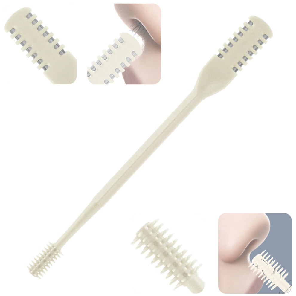 Nose Hair Trimmer for Men Dual Stainless Steel Blades with Soft Silicone Brush Painless Grooming