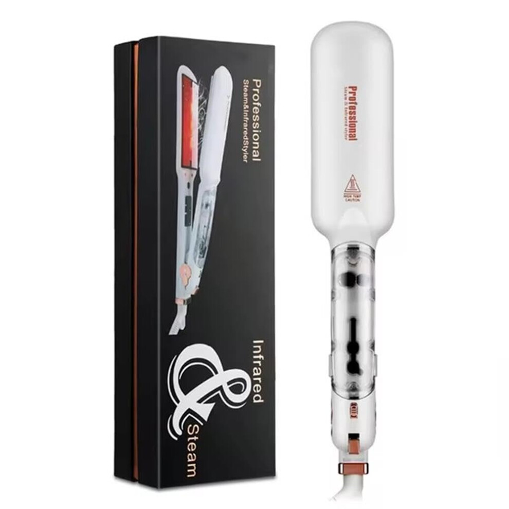 Professional Infrared Steam Hair Straightener, 2 Inch Tourmaline Ceramic Flat Iron for Wet and Dry Hair