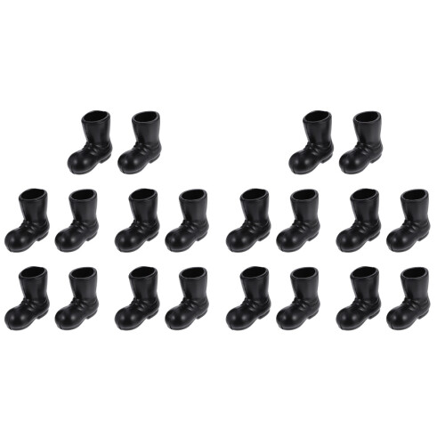 10Paare Mini Schuhe Zubehör Schwarz 1