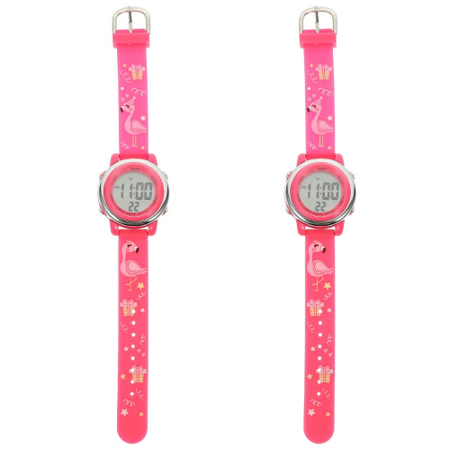 2Pièces Cartoon Portable LED Étanche Rose 1