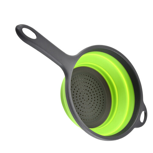 2 Pcs Vegetable Fruit Drain Washing Basket For Kitchen Green
