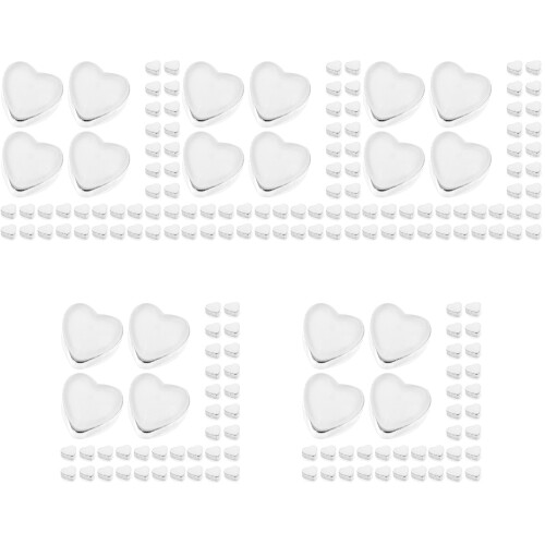 500Pièces Embouts Boucles D'oreilles Silicone Argentés DIY Durable 2