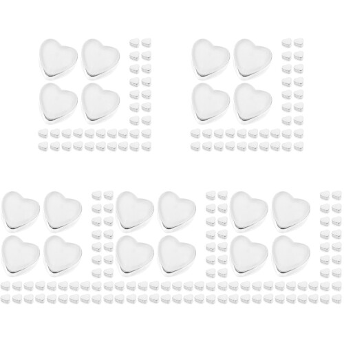 500Pièces Embouts Boucles D'oreilles Silicone Argentés DIY Durable 1