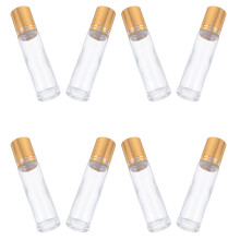 10Pcs Travel Size Glass Roller Bottles Multi Color for Makeup and Oils
