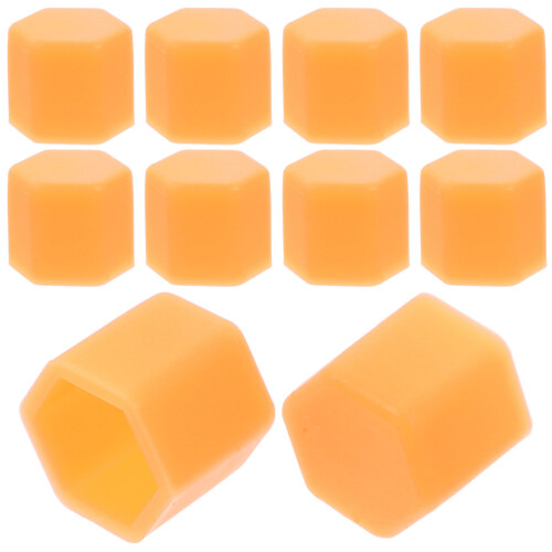 20Pièces Caps Écrous Roue Orange Silicone Brillant Accessoires Auto