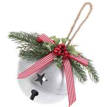 3Pcs Silver Xmas Bells DIY Christmas Tree Hanging Decor