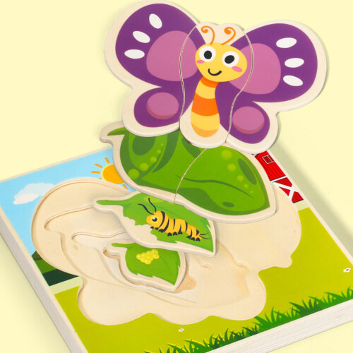 Ensemble De Jeu De En Bois Animaux Croissance Éducatif 2