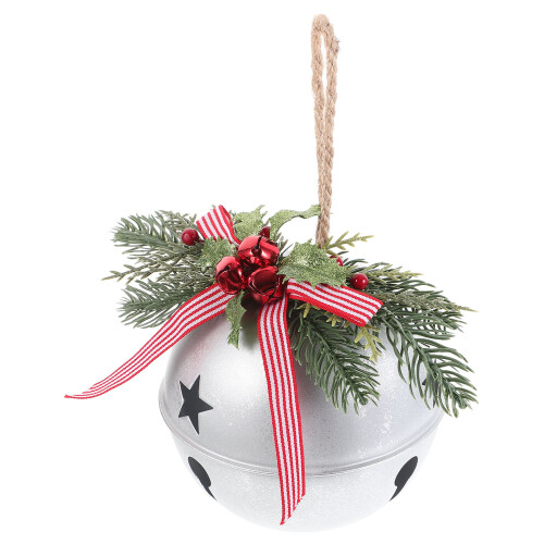 3Pcs Silver Xmas Bells DIY Christmas Tree Hanging Decor 2