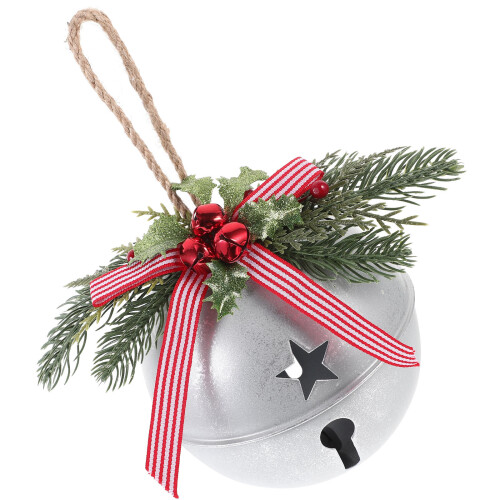 3Pcs Silver Xmas Bells DIY Christmas Tree Hanging Decor 1