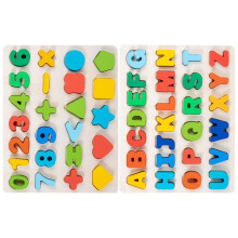 6 Ensembles De En Bois Alphabet Chiffres Formes Pour Enfants