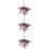 3Pcs Silver Xmas Bells DIY Christmas Tree Hanging Decor 10