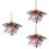 3Pcs Silver Xmas Bells DIY Christmas Tree Hanging Decor 8