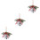 3Pcs Silver Xmas Bells DIY Christmas Tree Hanging Decor 7