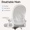(Grey)Ergonomic Drafting Chair Adjustable Footrest for Home Office 3
