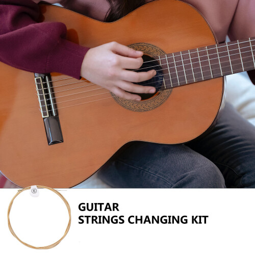 1Ensemble Kit Accessoires Guitare Cordes De Remplacement Solide Coloré 2