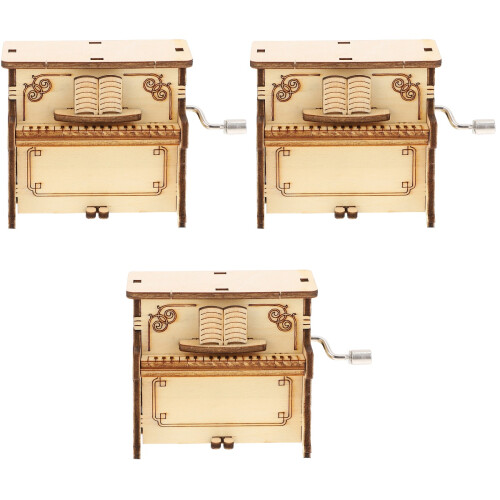 3 Ensembles De En Bois Boîte À Piano Jouet 2