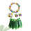 5Pièces Ensemble Jupe Hula Verte Pour Danse Et Bracelets 4