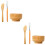 2Ensembles Outils DIY Bois Naturel Compact Pour 6