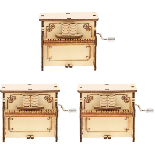 3 Ensembles De En Bois Boîte À Piano Jouet 1