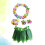 5Pièces Ensemble Jupe Hula Verte Pour Danse Et Bracelets 10