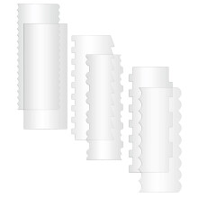 12Pièces Outils Décoration Gâteau Lisseur Crème Transparent