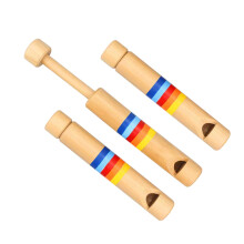 3Pièces Flûtes En Bois Jouets Musicaux Pour Enfants Matériau Résistant