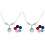 2Pcs Essential Oil Diffuser Choker Aromatherapy Locket Chain Necklace 2