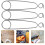 9Pcs Stainless Steel Fish Durable Camping Tool Silver 2
