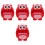 4Pcs Bath Bubble Maker Owl Shape Plastic Kids Plaything Red 4