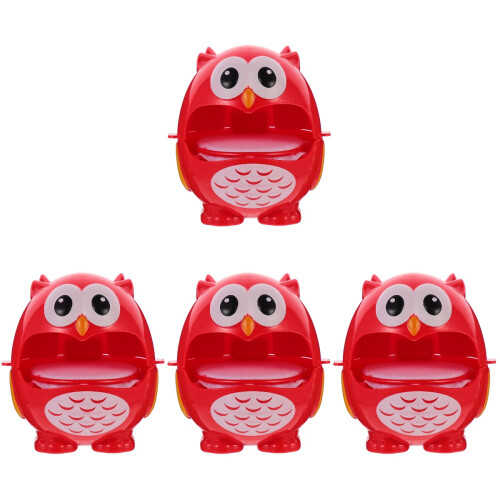 4Pcs Bath Bubble Maker Owl Shape Plastic Kids Plaything Red 2