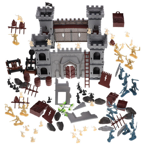 2 Sets Pirate Soldier Castle Model Sand Table Accessories